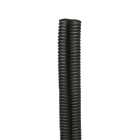 Tubo Corrugado Abierto para Protección de Cables, 1in (25.4 mm) de Diámetro, 30.5 m de Largo, Color Negro