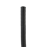 Tubo Corrugado Abierto para Protección de Cables, .25in (6.4 mm) de Diámetro, 30.5 m de Largo, Color Negro
