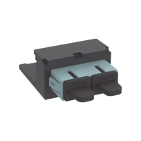 Módulo Acoplador SC Duplex, para Fibra Óptica Multimodo OM3/OM4, Tipo Mini-Com, Color Aqua
