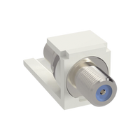 Módulo Acoplador Coaxial Tipo F, Mini-Com, de 75 Ohms, 3.0 GHz, Color Blanco