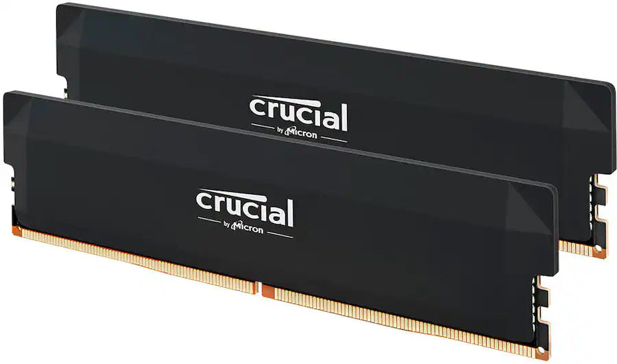 Crucial - Memoria de Escritorio Pro OC Gaming 32GB (2x16GB) DDR5 6400MHz PC5-51200 C38 UDIMM Intel XMP 3.0 & AMD EXPO - Negro