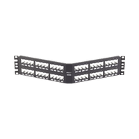 Panel de Parcheo Modular Mini-Com (Sin Conectores), Angulado, Totalmente Blindado, de 48 Puertos, 2UR