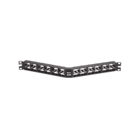 Panel de Parcheo Modular Mini-Com (Sin Conectores), Angulado, Sin Blindaje, Alta Densidad, de 48 Puertos, 1UR