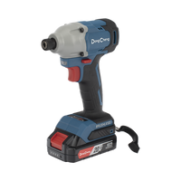 Atornillador de Impacto Inalámbrico 20V / Motor Brushless / Portabrocas Hexagonal 1/4 in / 90-180 Nm Torque / Batería 2.0Ah con Maletín