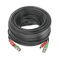 Cable Coaxial (BNC RG59) + Alimentación / SIAMES / 20 Metros (65.62 Pies) / Aleación Cobre + Aluminio CCA / Para Cámaras 4K / Uso Interior y Exterior