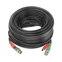 Cable Coaxial (BNC RG59) + Alimentación / SIAMES / 20 Metros (65.62 Pies) / 100% COBRE / Para Cámaras 4K / Uso Interior y Exterior