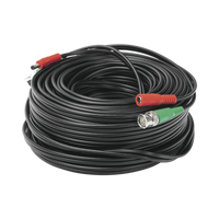 Cable Coaxial (BNC RG59) + Alimentación / SIAMES / 30 Metros (98.43 Pies) / 100% COBRE / Para Cámaras 4K / Uso Interior y Exterior