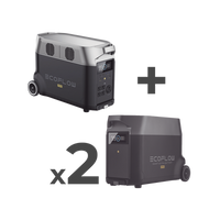 Estación de Energía Portátil DELTA PRO 3600Wh Litio LFP / 5 AC 3600W (7200W Pico) / 2 USB-C 200W / Capacidad para Aumentar Respaldo / Cargador de Coche 10A a 12.6V / Conectividad WiFi y Bluetooth (App) / Carga Solar 1600W Ma