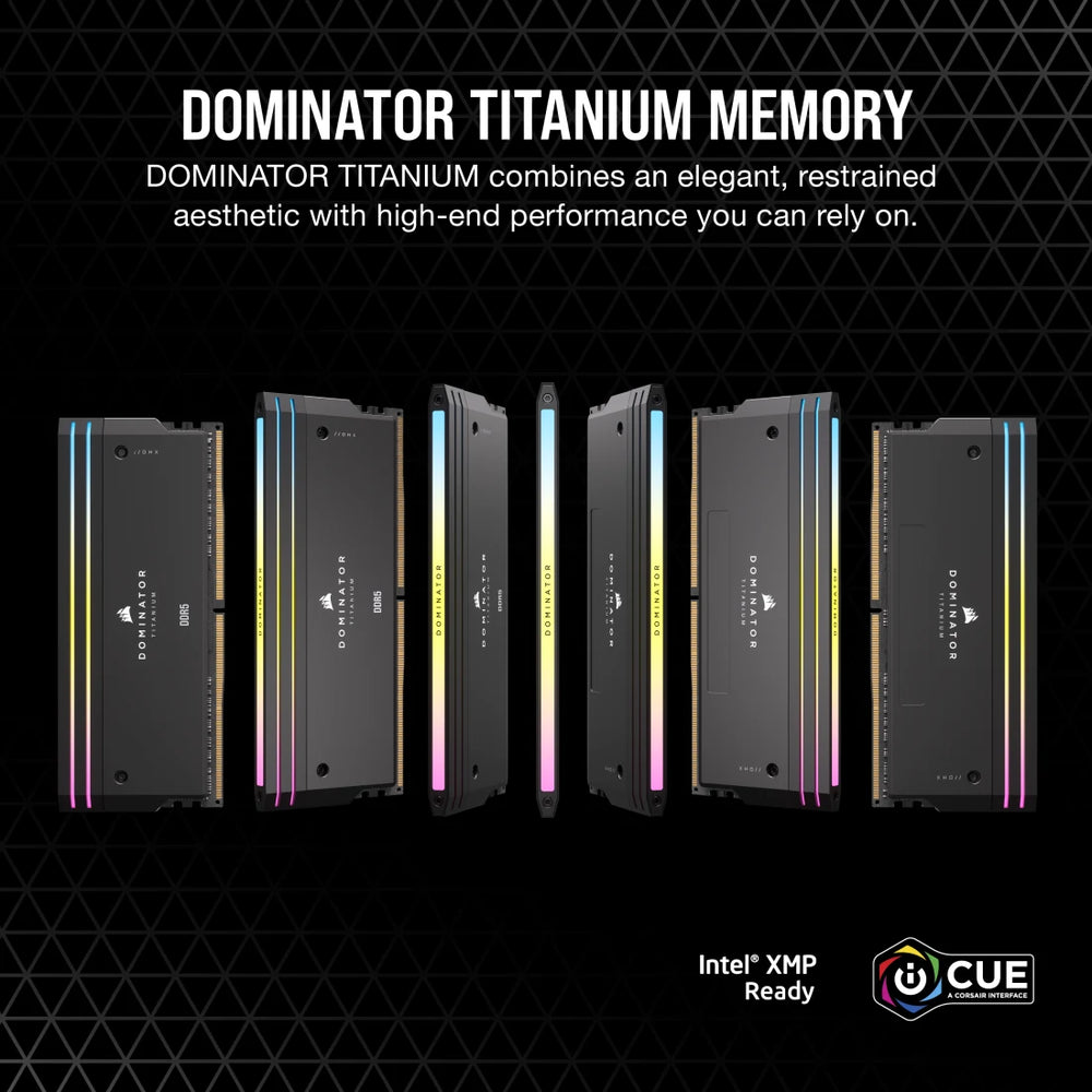 Memoria DIMM DDR5 Corsair (CMP64GX5M2B6000C30) Dominator Titanium 64GB (2x32GB) 6000MHz CL30 Negro