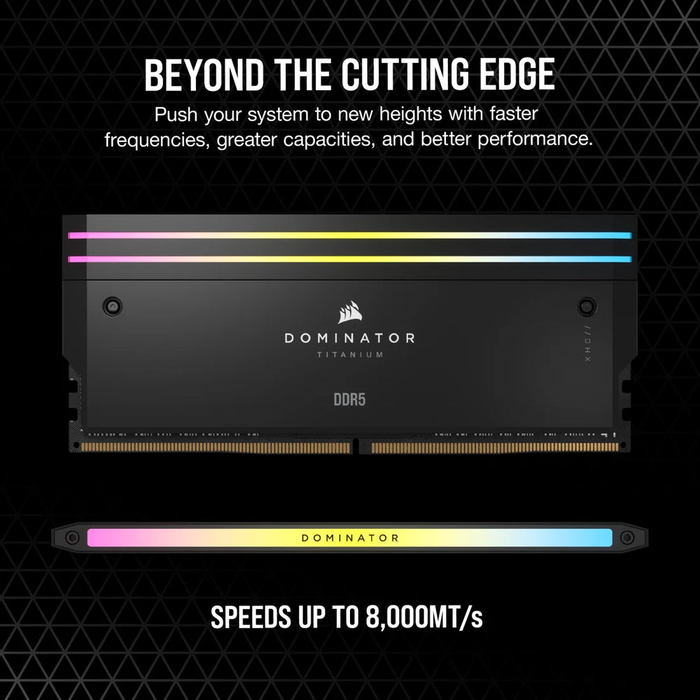 Memoria DIMM DDR5 Corsair (CMP64GX5M2B6000C30) Dominator Titanium 64GB (2x32GB) 6000MHz CL30 Negro