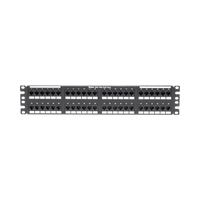 Panel de Parcheo de Impacto (110), Plano, Categoría 6A, de 48 Puertos, 2UR