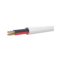 Bobina de 100 Metros (328.08 Pies) de Cable Multifilar / CCA / 4 x 22 AWG / Color Blanco / PVC / CCAM / Uso en Interior / Aplicaciones en Alarmas - Automatización