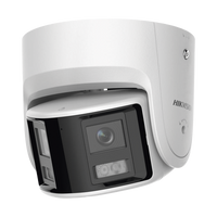 [FlexVu] [PROTECCIÓN ACTIVA] Turret IP 4 Megapixel / 2 Lentes de 2.8 mm (Imagen Panorámica 180°) / 30 mts IR / Exterior IP67 / Luz Intermitente y Alerta de Audio / Audio Bidireccional / ACUSENSE / WDR 120 dB / Micro SD