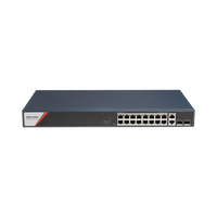 Switch Gigabit PoE+ / Administrable / 16 Puertos 1000 Mbps PoE+ (4 Puertos PoE++ 90 W) / 2 Puertos 1000 Mbps de Uplink / 2 Puertos SFP / Configuración Nube Hik-PartnerPro / Modo Extendido hasta 300 Metros / 230 W