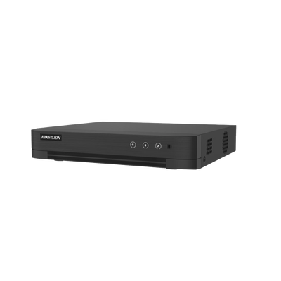 [Audio Bidireccional] DVR 8 Canales TurboHD + 2 Canales IP / 2 Megapixel (1080p) Lite / Acusense Lite (Evita Falsas Alarmas) / Audio por Coaxitron / 1 Bahia de Disco Duro / H.265+ / Salida de Vídeo Full HD