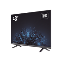 Monitor LED Full HD 43" / Ideal para Oficina y Hogar / Uso 24-7 / Entrada HDMI/VGA/USB / Compatible con Montaje VESA (200 X 200) / Bocinas Integradas