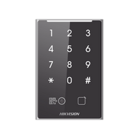 Lector de Tarjetas PROX EM y de Códigos QR / Teclado para Contraseña / Compatible con Controladores DSK2600 Series Hikvision / Comunicación RS485 y WIEGAND / IP65