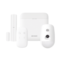 (AX PRO) KIT de Alarma AX PRO / Incluye: 1 Hub con bateria de respaldo / 1 Sensor PIR con Cámara / 1 Contacto Magnético / 1 Control Remoto / WiFi / Compatible con Hik-Connect P2P