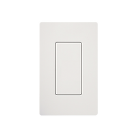Inserto ciego estilo Designer para cubrir espacios sin usar en placas de pared Lutron Claro y Satin Colors, instalación a presión sin tornillos, color blanco brillante