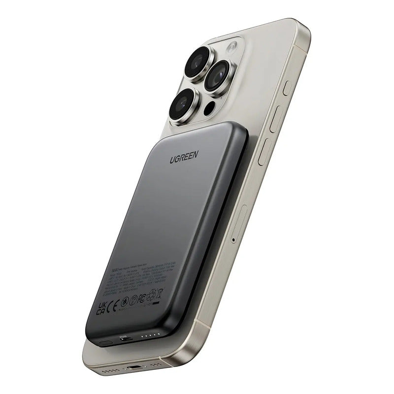Powerbank Para iPhone Magsafe 5k Mah Carga Rápida 15w Ugreen Negro