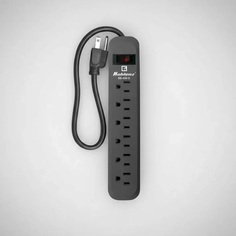 Multicontacto Supresor De Voltaje Koblenz Ss-420 C Negro Color Gris Oscuro