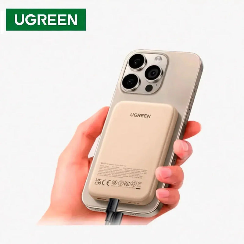 Powerbank Para iPhone Magsafe 5k Mah Carga Rápida 15w Ugreen Negro