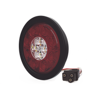 Plafón Circular de 5.4" Para Camiones de Transporte, 16 LED Ultra Brillantes, Color Rojo/Claro/Ambar