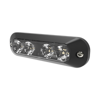 Luz perimetral, 4 LEDs Ultra Brillantes, color Rojo / Claro