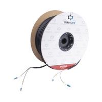 Carrete de Fibra Óptica Monomodo con Conectores LC-LC Duplex, Reforzada con Kevlar, de 200 Metros (656.17 Pies), Para Instalaciones Subterráneas por Tubería