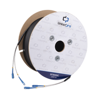 Carrete de Fibra Óptica Monomodo con Conectores SC-SC Duplex, Reforzada con Kevlar, de 300 Metros (984.25 Pies), Para Instalaciones Subterráneas por Tubería