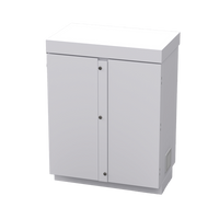 Gabinete de Lámina Galvanizada para  Baterías (Hasta 12 Baterías PL110D12) y Equipo de Comunicación.