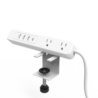 Multicontacto con Montaje para Escritorio / Carga Rápida para 65 W / 2 x Nema 5-15P / 3 x USB-A (5V @3A) / 1 x USB-C (65W)