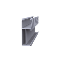 Riel 8 para montaje de módulos fotovoltaicos de aluminio anodizado de 4050mm.