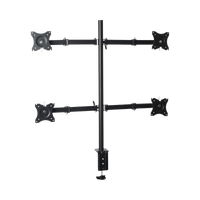 Montaje de Escritorio articulado para 4 monitores de 13 a 27" /  Soporta hasta 15 kg / Vesa 75 x 75 / 100 x 100 / Acero
