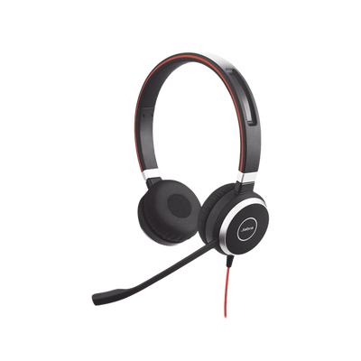 Diadema / Auricular Jabra Evolve 40 Duo / USB y 3.5mm / Cancelación de Ruido Pasiva / Indicador de Ocupado (6399-823-109)
