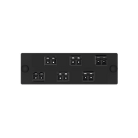 Placa Acopladora de Fibra Optica FAP, Con 6 Conectores LC Duplex (12 Fibras), Para Fibra Multimodo OM3/OM4, Color Negro