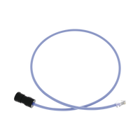 Cable de Conexión en Campo Jack a Plug RJ45, Categoría 6A, CMP (Plenum), 1 Metro (3.28 Pies), Color Azul