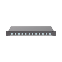 Distribuidor de Fibra Óptica, Con 12 Conectores LC Duplex (24 Fibras), Para Fibra Multimodo OM3/OM4, 1 UR