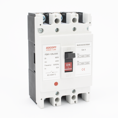 Protección Térmica/ Interruptor 3P, 100A,  Corriente Alterna  690 V CA Trifásica.
