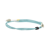 Jumper de Fibra Óptica Multimodo 50/125 XGLO OM3, LC-LC Duplex, OFNR, Color Aqua, 2 Metros (6.56 Pies)