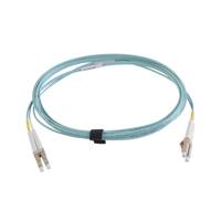 Jumper de Fibra Óptica Multimodo 50/125 XGLO OM4, LC-LC Duplex, OFNR, Color Aqua, 2 Metros (6.56 Pies)