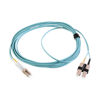 Jumper de Fibra Óptica Multimodo 50/125 XGLO OM3, LC-SC Duplex, OFNR, Color Aqua, 2 Metros (6.56 Pies)