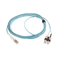 Jumper de Fibra Óptica Multimodo 50/125 XGLO OM3, LC-SC Duplex, OFNR, Color Aqua, 5 Metros (16.40 Pies)