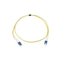 Jumper de Fibra Óptica Monomodo (OS2), XGLO, Riser, LC/UPC-LC/UPC Duplex, OFNR, Color Amarillo, 1 Metro (3.28 Pies)