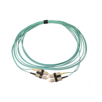 Jumper de Fibra Óptica Multimodo 50/125 OM3 XGLO, SC-SC Duplex, OFNR, Color Aqua, 5 Metros (16.40 Pies)