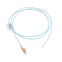 Pigtail de Fibra Óptica LC Simplex, Multimodo OM3 XGLO 50/125, OFNR, Color Aqua, 1 Metro (3.28 Pies)