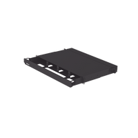 Panel de Distribución de Fibra Óptica, Acepta 4 Placas FAP o FMP, Bandeja Deslizable, Hasta 96 Fibras, Color Negro, 1UR