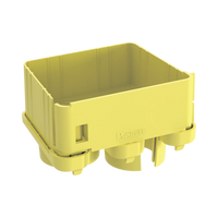 Tapa con 2 Salidas a Tubo de 1.5in (38mm), Para uso con Canaletas 4X4 FiberRunner™, Color Amarillo