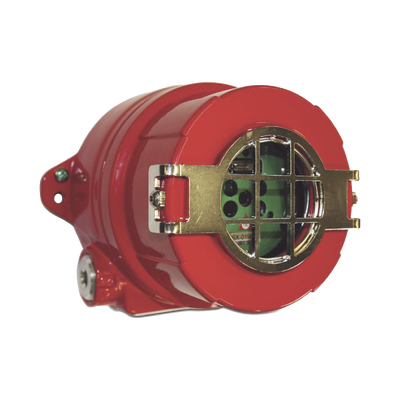 Detector de flama multiespectro UV y doble IR/Visible, cono de visión de 90 grados, alcance mayor a 60 metros, salida 4-20 mA y ModBus RS-485