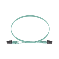 Jumper de Fibra Optica Multimodo 50/125 OM3, LC-LC Duplex, OFNR (Riser), Color Aqua, 5 Metros (16.40 Pies)